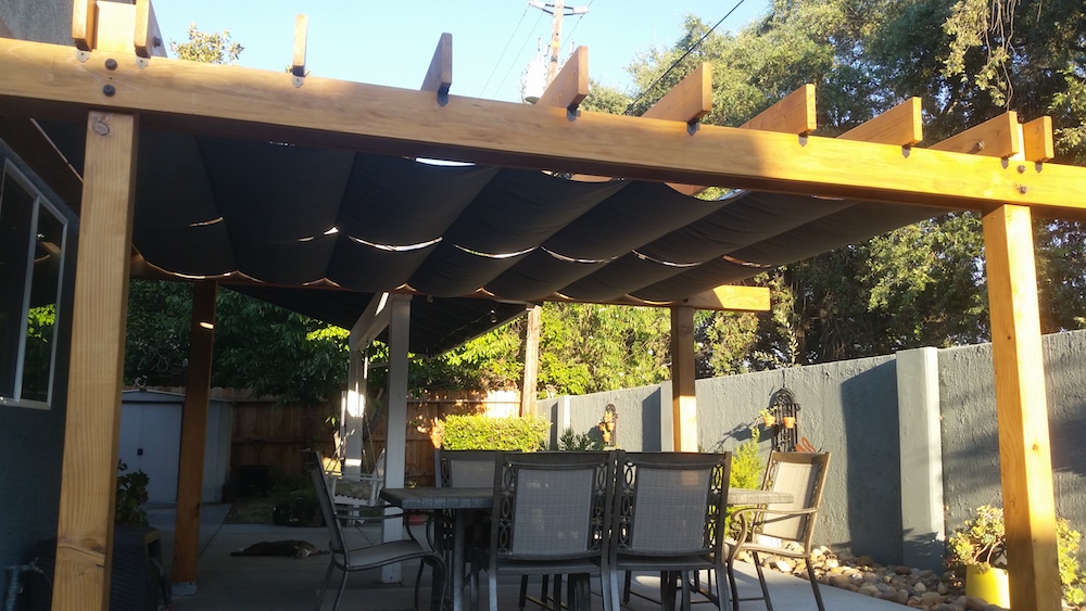 infinite canopy system charcoal sunbrella danville
